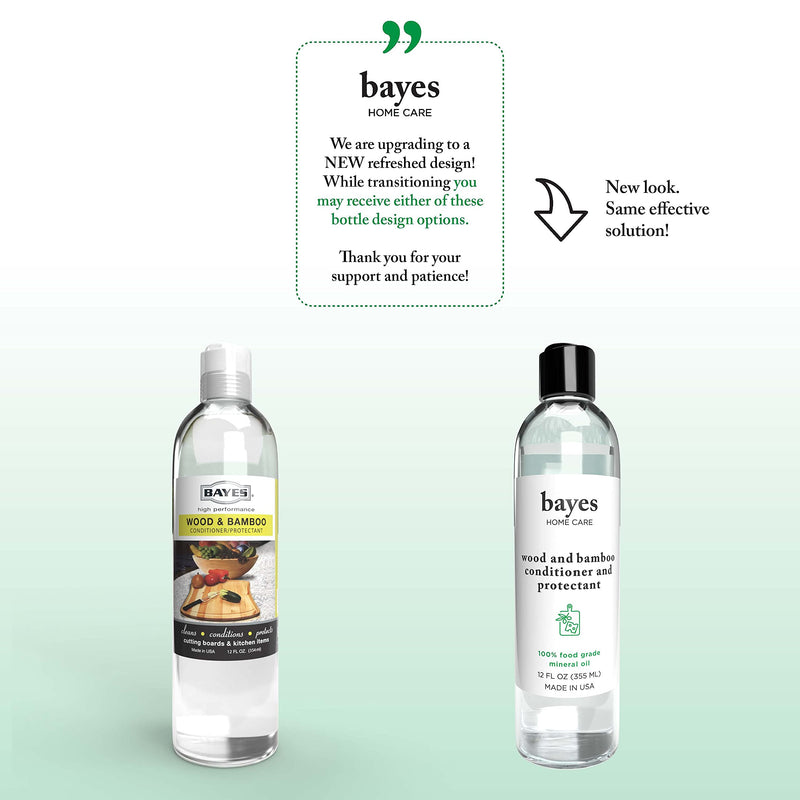 Bayes High-Performance Food Grade Mineral Oil Wood & Bamboo Conditioner and Protectant - Cleans, Conditions and Protects Wood, Bamboo, and Teak Cutting Boards and Utensils - 8 oz 8 Fl Oz (Pack of 1) - NewNest Australia
