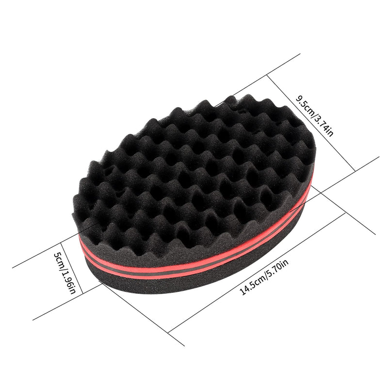 4 Pcs Big and Small Holes Hair Sponge Brushes, Afro Coils Hair Curls Brushes, Barbers Wave Hair Twist Sponge Brush, Double Sides Hairbrushes for Twists and Dreads, Home and Barber - NewNest Australia