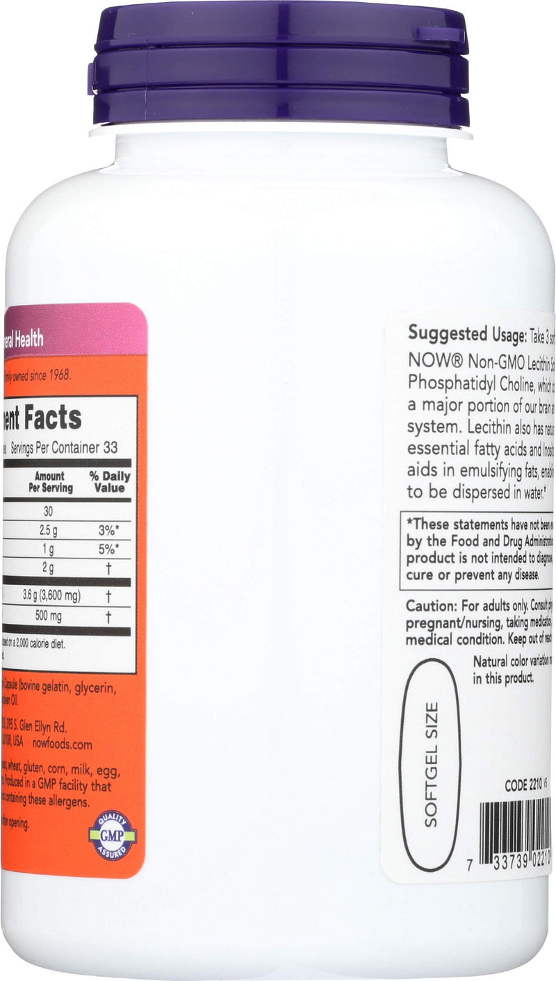Lecithin 19 Grain 1200 mg Now Foods 100 Softgel - NewNest Australia