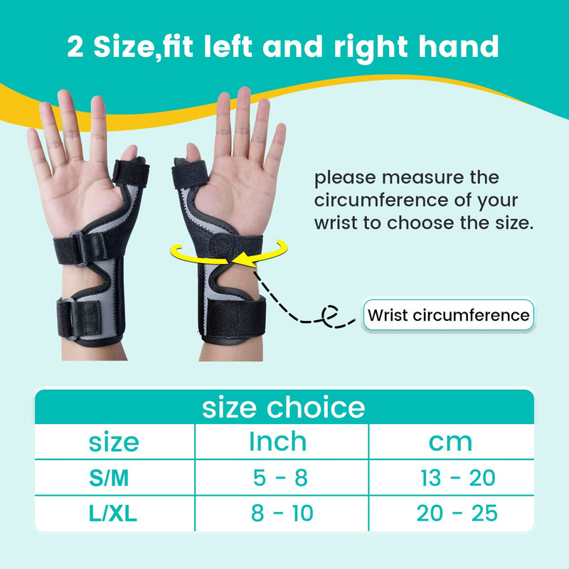 Thumb Support Brace -Patented Thumb Splint for Left & Right Hand, for Spica,Trigger Thumb, Arthritis, Thumb Stabilizer for Knuckle Pain Relief, Sprains, Tendonitis, for Woman and Man - L/XL - NewNest Australia