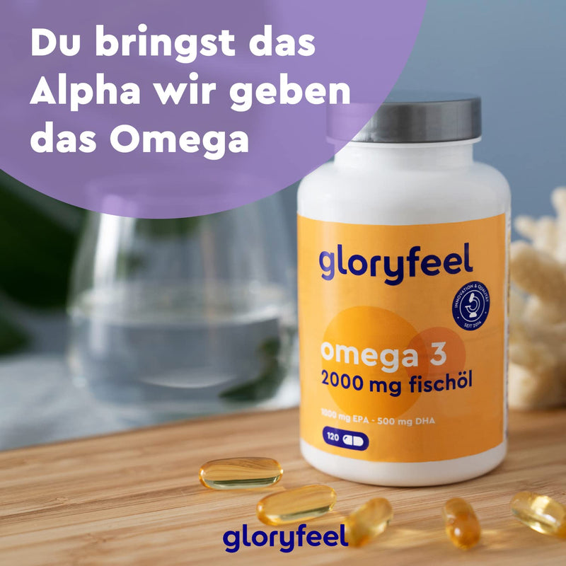 Omega 3 Capsules - High Dose With 2000 Mg Fish Oil, 1000 Mg Epa & 500 Mg Dha Per Daily Dose (In Triglyceride Form) - Essential Fatty Acids From Anchovis - Laboratory Tested In Germany - NewNest Australia