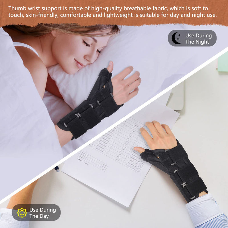 Thumb and Wrist Support, Thumb Spica Splint, Thumb Splint for Trigger Thumb, Wrist Support Brace for De Quervain's Tenosynovitis, Arthritis, Sprained, Scaphoid Fracture, Carpal Tunnel, Men and Women RIGHT L/XL - NewNest Australia