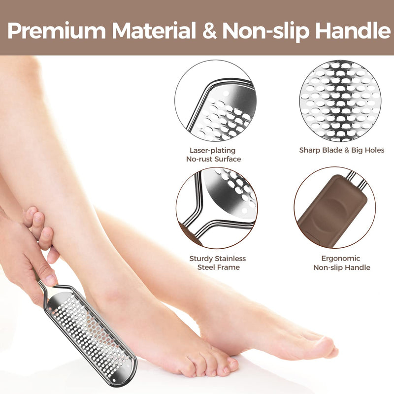 Easkep Callus Remover, Callus Rasp, Foot - Callus File, Callus Removal, Stainless Steel Callus File For Callus Remover, Strong Callus Dead Skin, Foot Scraper (Silver) - NewNest Australia