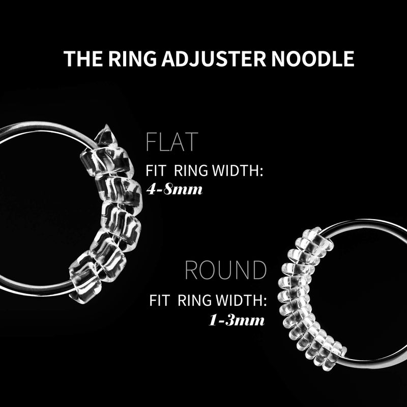 Ring Size Adjuster for Loose Rings - 60Pack, 2 Styles, Ring Guard, Ring Sizer, 10 Sizes Fit for Man and Woman Ring - NewNest Australia