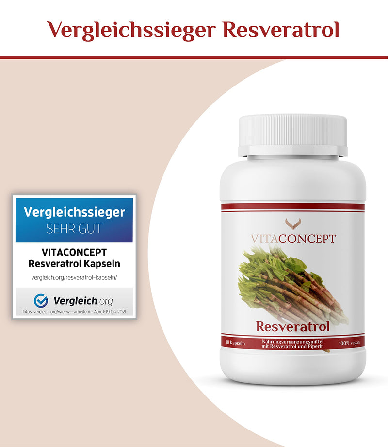 Resveratrol I The Comparison Winner I 500 Mg Trans-Resveratrol / Capsule I 90 Capsules (3 Months) I Trans-Resveratrol From Japanese Knotweed I Laboratory Tested Vegan I High Dose I Made In Germany - NewNest Australia