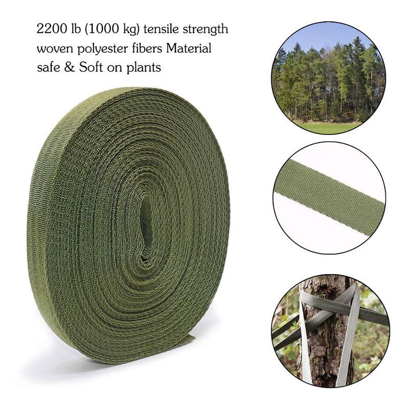 Shintop Durable Tree Tie Strap, 65 Feet Pull Tape for Garden Plant Supports (2200 LBs Tensile Strength, Green) - NewNest Australia