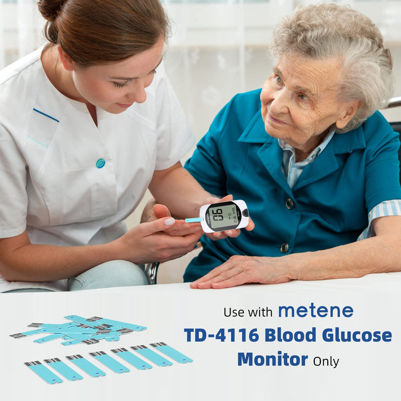 Metene TD-4116 Blood Glucose Test Strips, 100 Count Blood Sugar Test Strips for Diabetes, Use with metene TD-4116 Blood Glucose Monitoring System Only - NewNest Australia