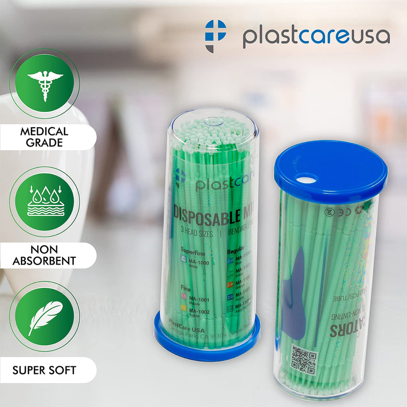 400 Green Regular Disposable Micro Applicator Dental Bendable Brushes - NewNest Australia