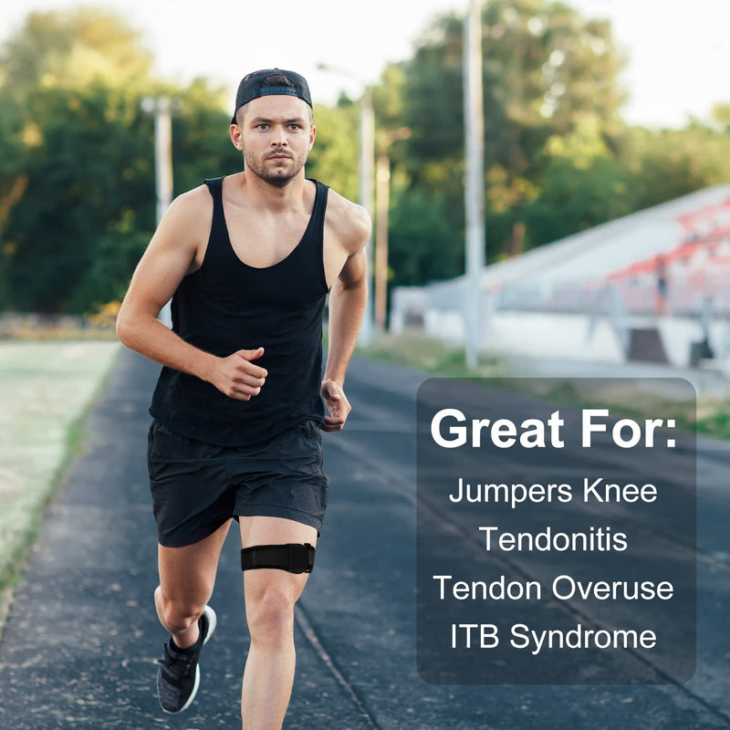 supregear IT Band Strap, Adjustable Iliotibial, Knee, Thigh, Hip & ITB Syndrome Compression Wrap Support, Breathable Patellar Tendonitis and Osgood Schlatters Stabilizer Brace for Men and Women Black - NewNest Australia