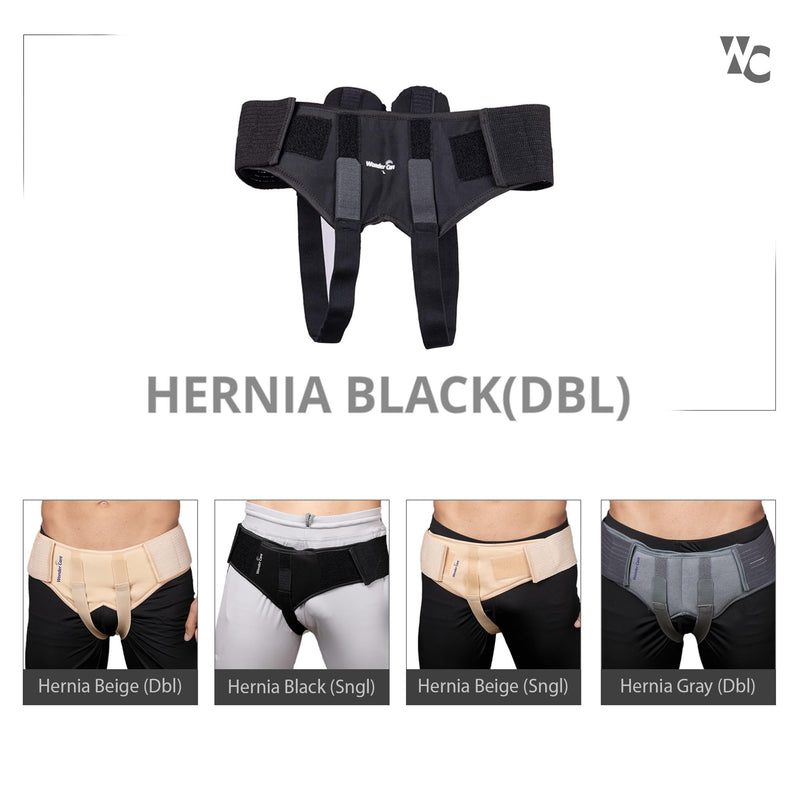 Wonder Care Black Hernia Belt for Men Hernia Truss Brace Large - NewNest Australia