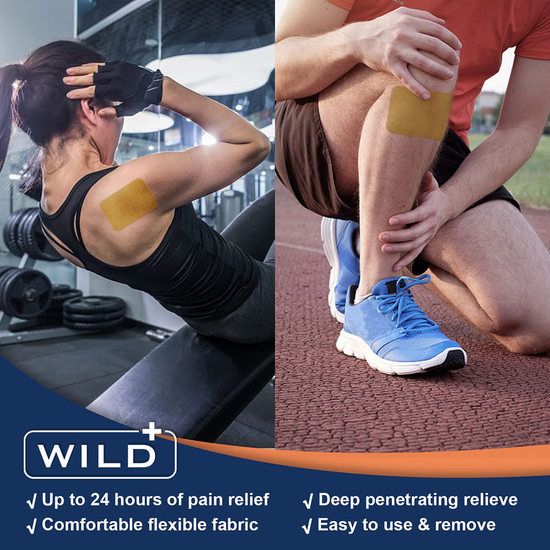 WILD+ Pain Relief Patch, 12PCS Joint Heat Patches Max Strength Promote Blood Circulation, Back Arthritis Pain Relief Plaster Heat Pads Pain Relieving for Neck/ Shoulder/ Knee/ Muscles Pain - NewNest Australia