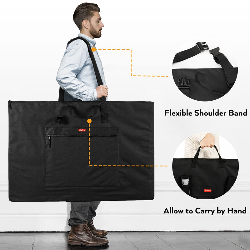 Nicpro Large Size Art Portfolio Case 24 x 36 Inches, Nylon Art Portfolio Tote with Shoulder & Handle Carry, Portfolio Folder for Artwork, Poster, Artboard Storage 24" x 36" - NewNest Australia