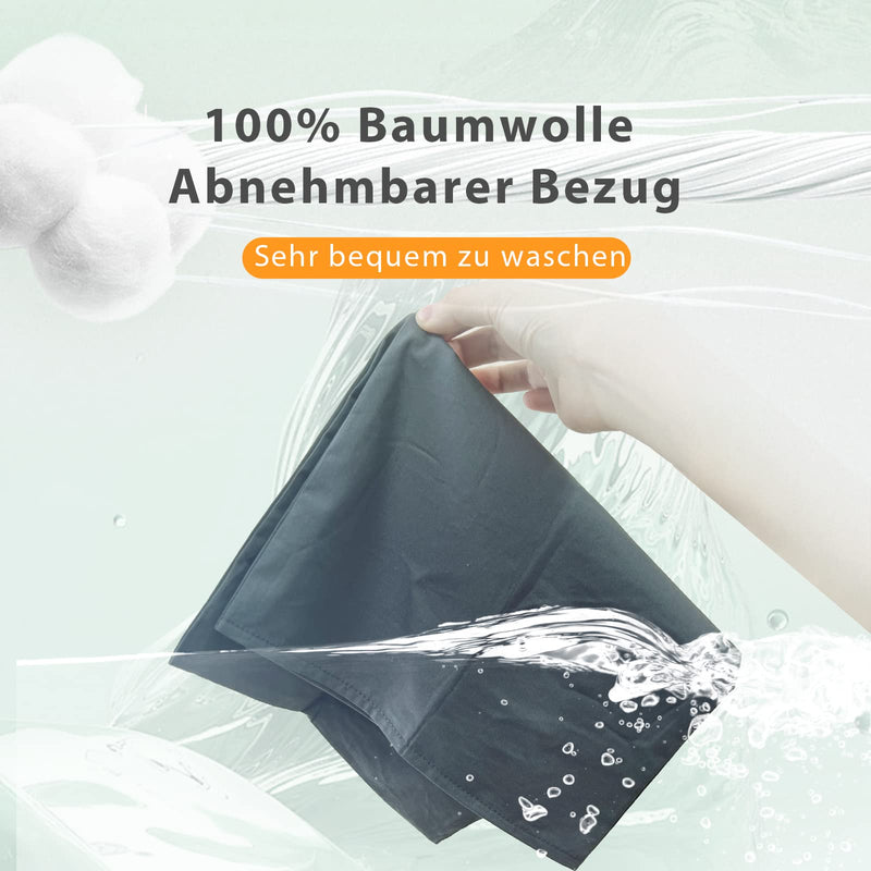 UNCN | Cherry Stone Pillow Microwave Large Natural Back Neck Shoulder | Abdomen Grain Pillow Heat Pad Heating Pad Heat Belt | Cotton Removable Cover Wireless 1000g 40 * 24cm Grey - NewNest Australia