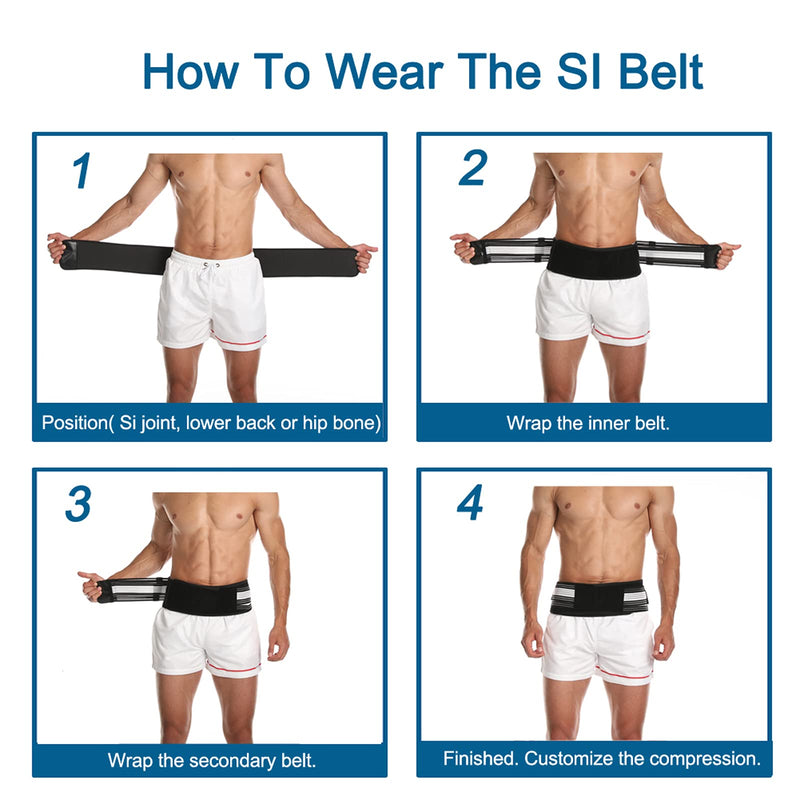 Sacroiliac Hip SI Belt Upgraded Version Joint Brace for Women and Men-That Alleviate Sciatic,Triple Strength Plus,Pelvic, Lower Back and Leg Pain, Stabilize SI Joint,Anti-Slip and Pilling-Resistant - NewNest Australia