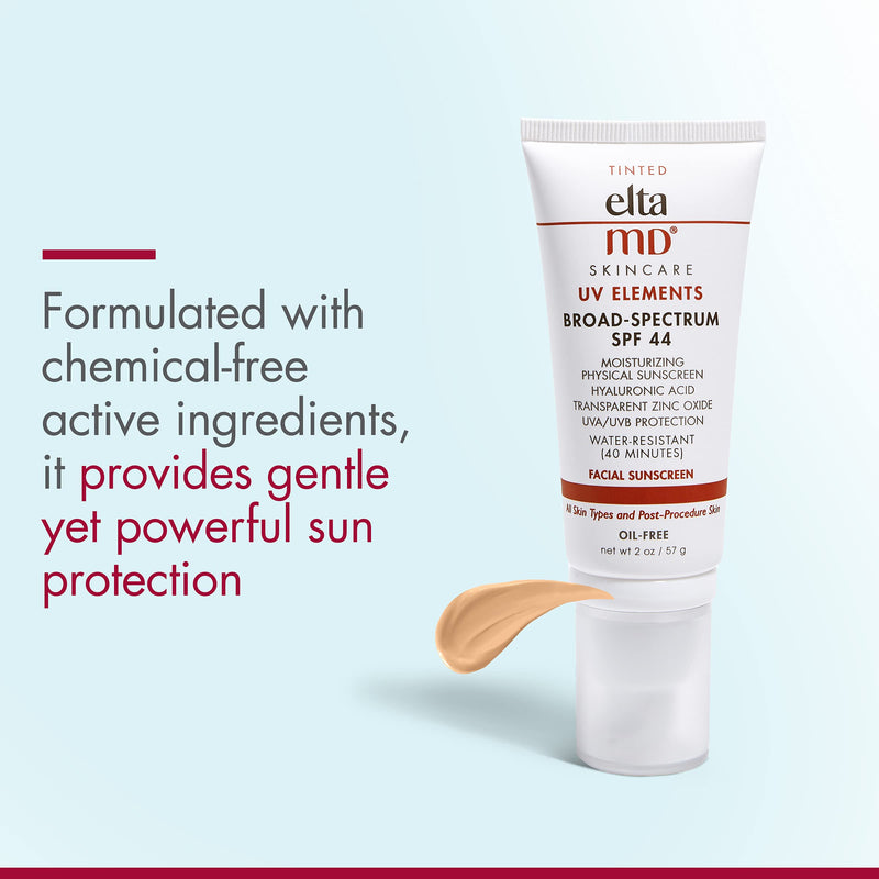 EltaMD UV Elements Tinted Moisturizer with Broad-Spectrum SPF 44, Mineral Face Sunscreen, Water-Resistant, Oil-Free, Face Moisturizer 2.0 oz - NewNest Australia