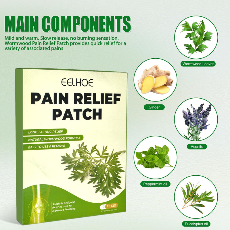 Pain Relief Heat Plaster Patch, Wormwood Knee Plaster Moxibustion Pain Relief Plaster Portable Moxibustion Patch Pain Relief Patch For Knee Back Neck Muscle Soreness (A) A - NewNest Australia