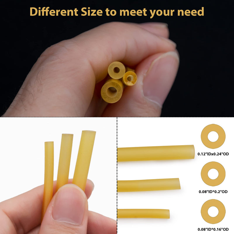 Famgee 32.8FT Natural Latex Rubber Tubing Elastic Speargun Band Slingshot Catapult Surgical Rubber Tube Hose for Outdoor Hunting Physical Therap Yellow-0.12id, 0.24od - NewNest Australia