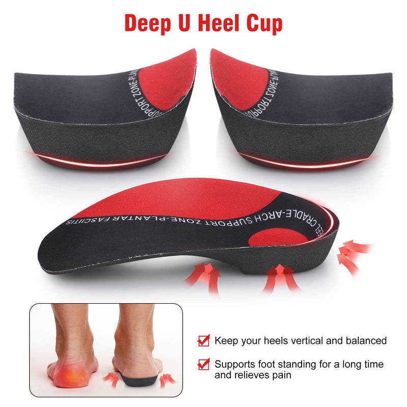 Orthotic Insoles, 3/4 High Arch Support Shoe Inserts Insoles for Women and Men, Orthotic Insoles Support for Plantar Fasciitis, Flat Feet, Over-Pronation, Heel Pain, Heel Spur (5-8.5 UK） Medium(5-8.5 UK） - NewNest Australia