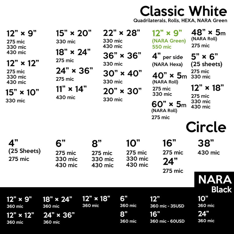NARA Alcohol Ink Paper | White | 12" Diameter Circle | 330 microns/250 GSM | 10 Sheets | Medium+ Paper | Paper for Alcohol Ink Art Painting | 100% Stain-Free White_Circle_Paper Sheets_02 - NewNest Australia