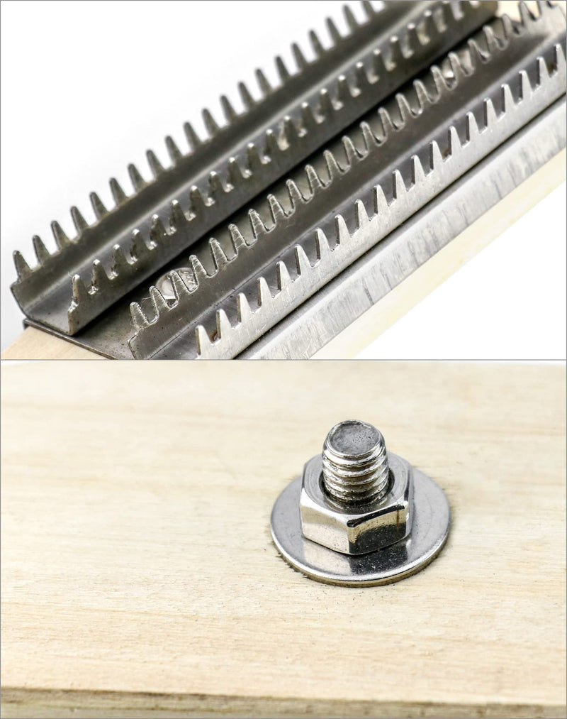 QWORK Buffing Wheel Rake, 15" Polishing Rake with Wooden Handle and Stainless steel Rake for Removing Residual Compounds and Metal from Buffing Polishing Wheels - NewNest Australia