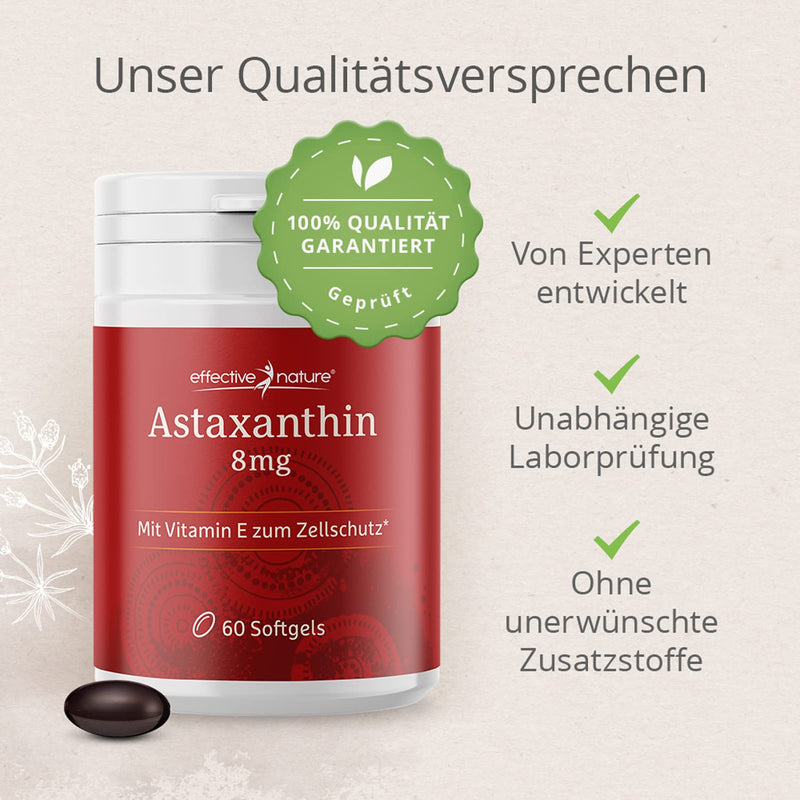 Highdose astaxanthin capsules 60 capsules for 30 days 8 mg