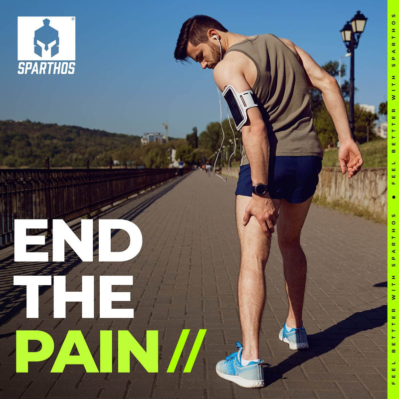 Sparthos Thigh Compression Sleeves (Pair) – Quad and Hamstring Support – Upper Leg Sleeves for Men and Women – Made from Innovative Breathable Elastic Blend – Anti Slip Cobalt Blue Small - NewNest Australia