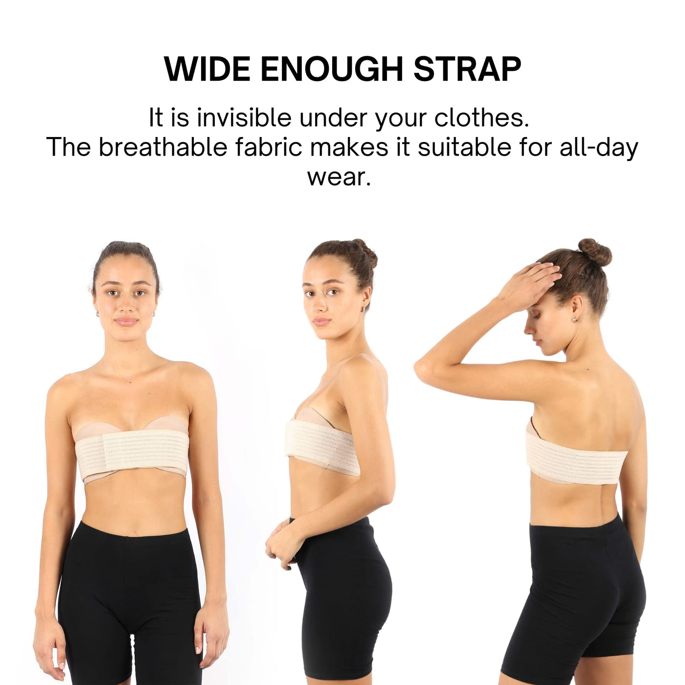 Post Surgical Breast Implant Stabilizer and Compression Band, Breast  Support Band, Chest Belt, Adjustable Extra Sport Bra Strap, One Size Fits  All