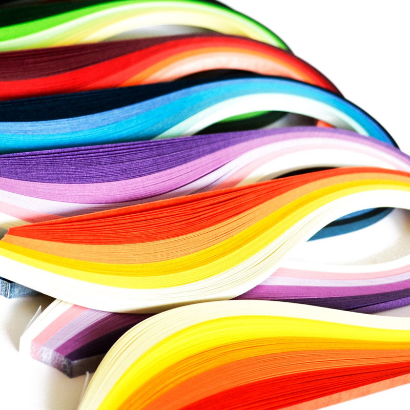 JUYA Multi-Color Quilling Strips Set 600 Strips 30 Colors 39cm Length/Strip Paper Width 3mm - NewNest Australia