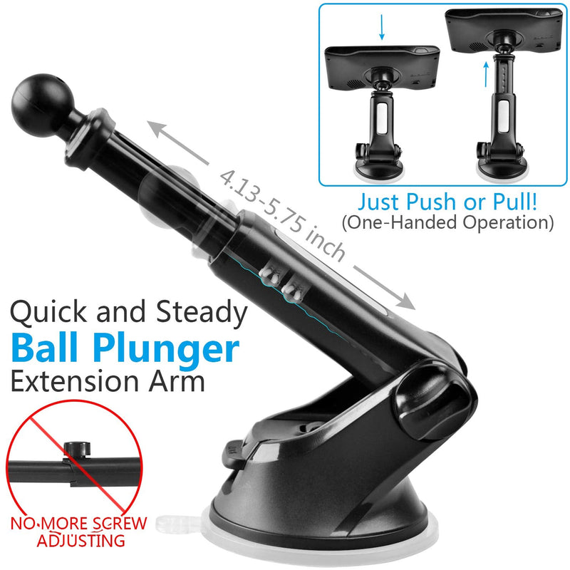 GPS Suction Cup Mount for Garmin [Quick Telescopic Extension Arm] (Set of 2), 1Zero GPS Dashboard Mount Dash Windshield Window Car Holder for Garmin Nuvi RV Dezl Drive Drivesmart Driveassist and More - NewNest Australia