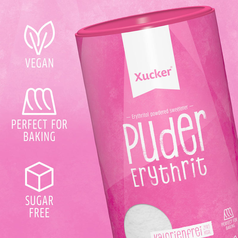 Xucker Puderxucker Erythritol 600G Can - Calorie-Free Sugar Substitute As A Vegan & Tooth-Friendly Powdered Sugar Alternative For Cooking And Baking I Erythritol Sugar-Free - NewNest Australia