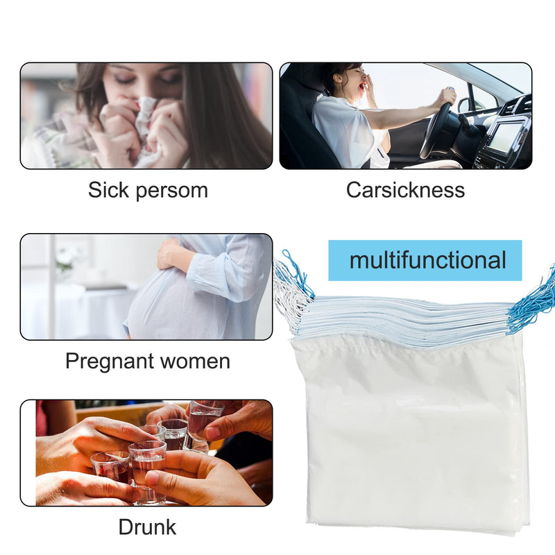 Disposable Vomit Bags Throw Up Bags Sick Bags for Car Travel Waterproof Leakproof Vomiting Bag Suitable for Pregnant Women Traveling Motion Sick Children Vomiting - NewNest Australia