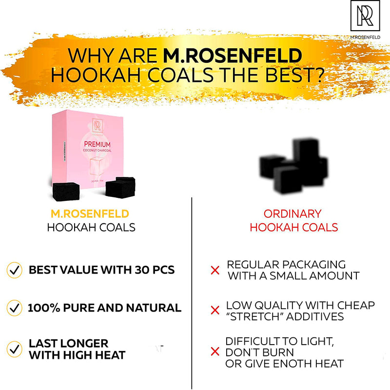 Hookah Coals Flats Coconut Charcoal for Hookah – 30 Count Value Pack Premium Quality 15mm (1x1x0.6 in) – 100% Natural Coconut Hookah Charcoal for Hookah – NOT Quick Light Charcoal Pills 30 Flats Premium 15mm Coconut Charcoal - NewNest Australia