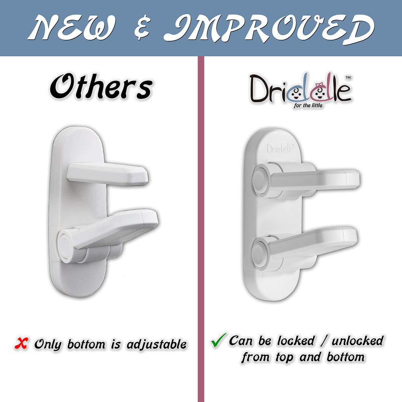 New & Improved Door Lever Baby Safety Lock - Prevent Little Kids from Opening Doors with A Child Proof Door Handle Lock - 3M Adhesive - Driddle - NewNest Australia