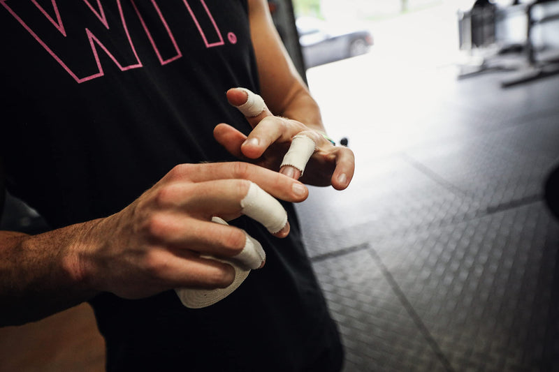 WOD ST-ACST Sports Athletic Tape, White (Pack of 3). Latex-free Self-Adhesive for Wrist, Ankle, Shoulder, Knee, and Hand Protection, for Weightlifting, Lacrosse, Hockey, Football, Lifters, & Climbers. - NewNest Australia