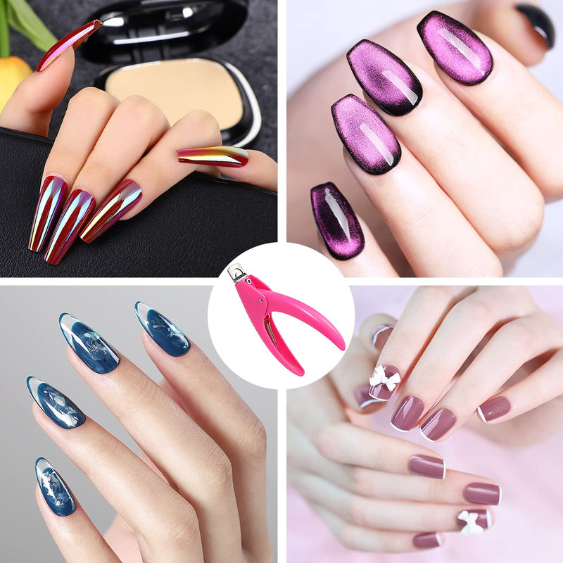 Sularpek Nail Clipper, Acrylic Nail Cutters, False Nail Clippers, Professional Nail Tip Cutter for Fingernail Toenail Men Women, Nail Tip Cutter Professional Nail Art Manicure Tool Pink - NewNest Australia