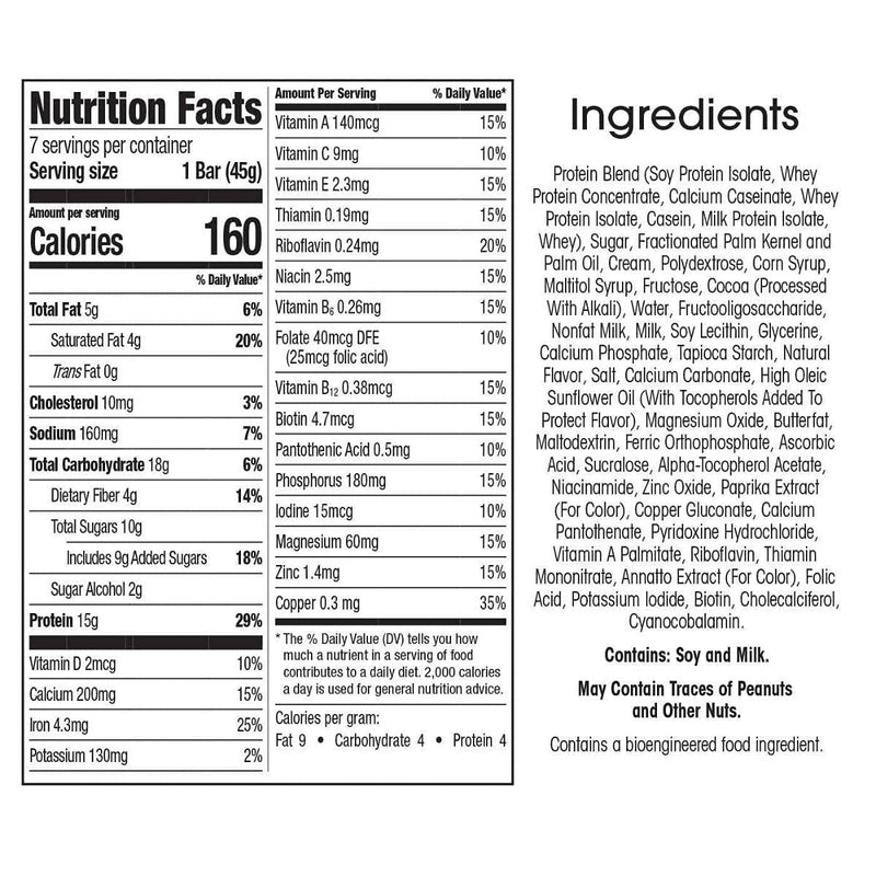 WonderSlim Meal Replacement Protein Bar, Caramel Cocoa - 160 Calories, 15g Protein, 4g Fiber (7ct) 1 Box - 7 Count - NewNest Australia
