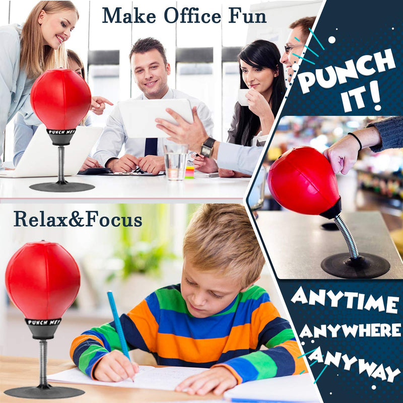 CozyBomB Free Standing Desktop Punching Bag - Stress Buster Relief with Stand - XMas Gift Boxing Punch Ball with Suction Cup to Reflex Strain and Tension Toys for Boys Father Kids Office Co-Worker - NewNest Australia