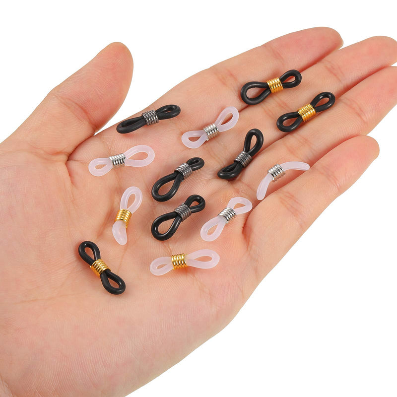 80 Pieces Eyeglass Chain Ends Adjustable Silicone End Connectors Anti-Slip Ends Retainer Eyeglass Strap Holder Ends for Sunglasses Chain, Sports Eyeglasses Strap, 8 Colors - NewNest Australia