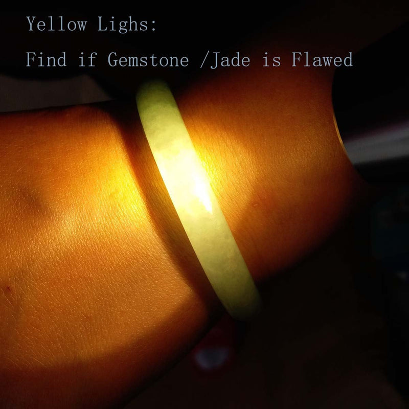 Led Uv Flashlight 365nm R5 Jade Jewelry Gemstone Identification Lights Ultraviolet/Yellow/White 3 in 1 Light Measurement Scale with 18650 Battery - NewNest Australia