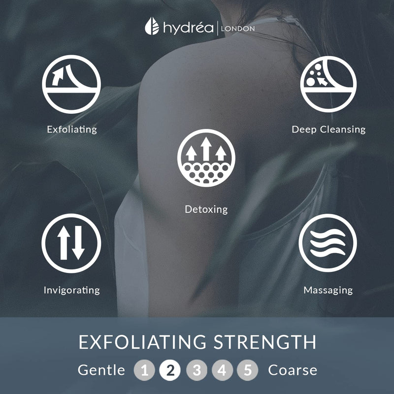 Hydrea London Exfoliating Gloves - Carbonised Bamboo Face Exfoliator & Body Scrubber for Men & Women - Deep-Cleansing & Smoothing Shower Mitt Exfoliant - Charcoal Facial Bath Scrub for Skincare - NewNest Australia