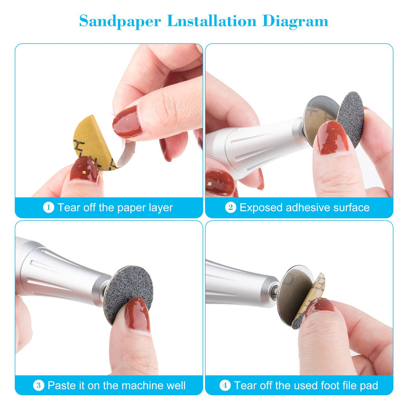 Bng Foot File For Callus Remover, Pack Of 50, Foot Sandpaper, Replacement Foot Files Pads With Electric Sanding Disc Shaft For Foot Care, Cracked Heels, Hard Dead Skin, Pedicure Set - NewNest Australia