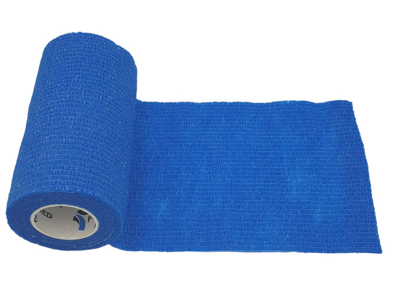 Pintomed Self-Adhesive Bandage Stretched - 10 X Blue Bandages Rolls - 10 Cm X 4.5 M Cohesive Bandage Bandage Fixation Bandage Self-Adhesive Health Plaster Sports Tape Piece For Wrist Leg Arm Vet Wrap - NewNest Australia