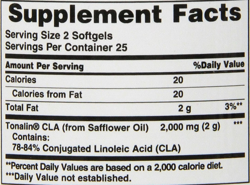 Nature's Bounty Tonalin Pills and Dietary Supplement, Diet and Body Support, 1000 mg, 50 Softgels - NewNest Australia