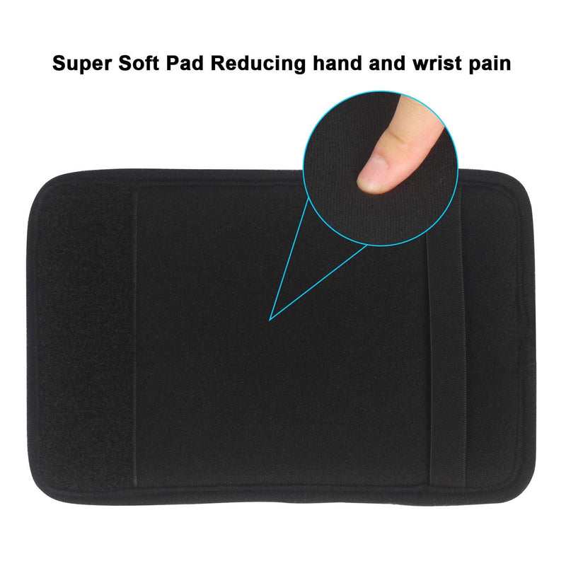 Padded Walker Hand Grips 2 Pack Wheelchair Handle Grips Covers with Strap Soft Foam Padding Adjustable Non-Slip Breathable for Senior Elderly Rollator Crutches Luggage Black - NewNest Australia
