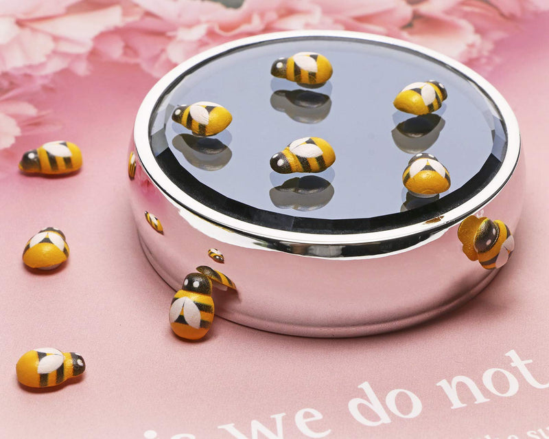 Penta Angel Tiny Wooden Bee Embellishments 50Pcs Self-Adhesive Painted Flatback Wood Bumble Bee Pieces for Scrapbooking Decoration and Craft DIY - NewNest Australia