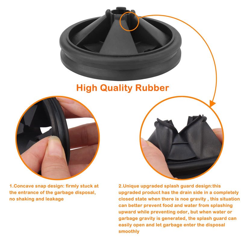 2 Pcs Garbage Disposal Splash Guards Compatible with Insinkerator Evolution Series QCB-AM 3 3/8", Sink Baffle Rubber Drain Insert Replacement Parts, Removable Garbage Disposal Stopper Accessories - NewNest Australia