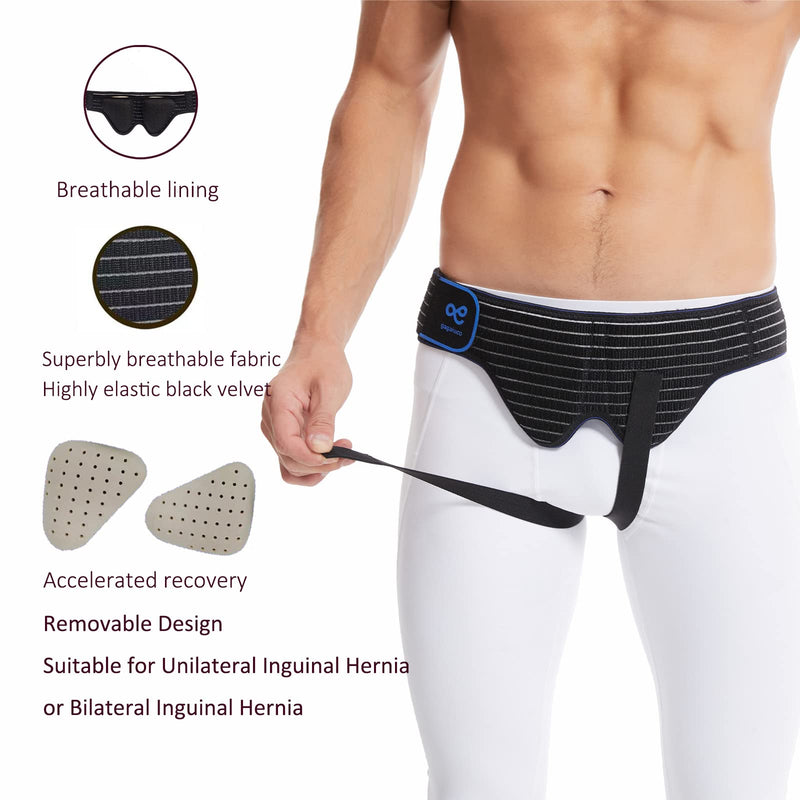 gagaiuco Inguinal Hernia Belt for Men and Women Flexible Adjustable Inguinal Hernia Belt Inguinal Hernia Support Pain Relief with 2 Removable Compression Pads Inguinal Hernia Left (L) L 1 - NewNest Australia