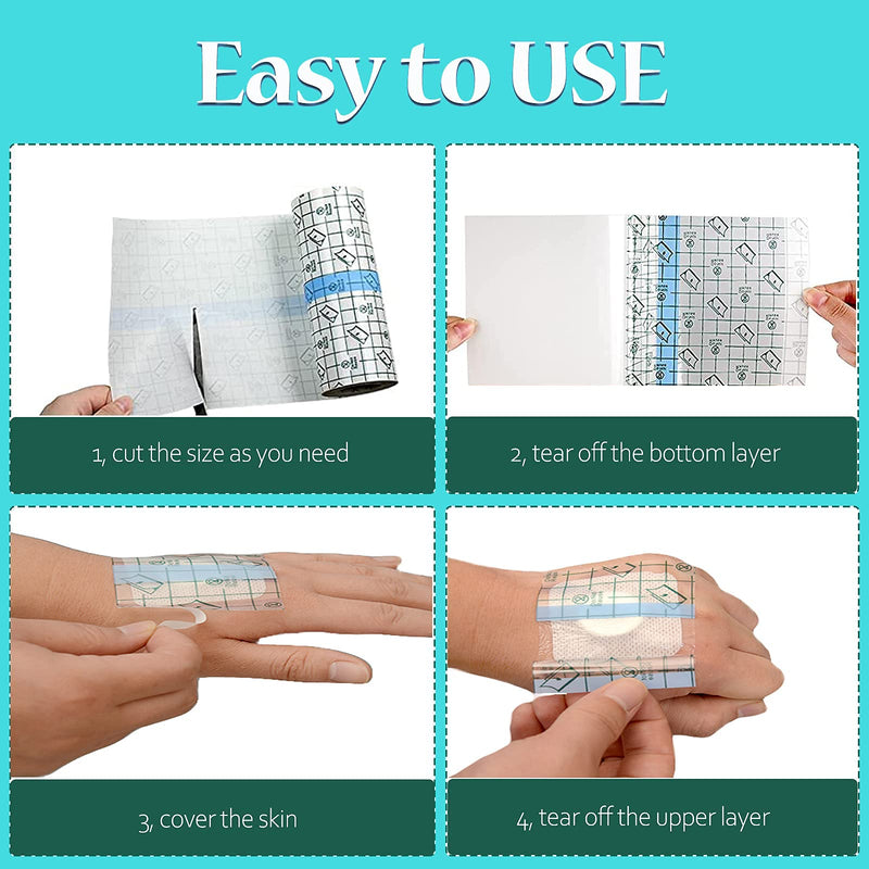 10 Mx 15 Cm Fixation Plaster Waterproof Transparent Bandage Shower Plaster Roll Tattoo Film Bandage Transparent Film Bandage Transparent Waterproof Skin Protection Pad - NewNest Australia