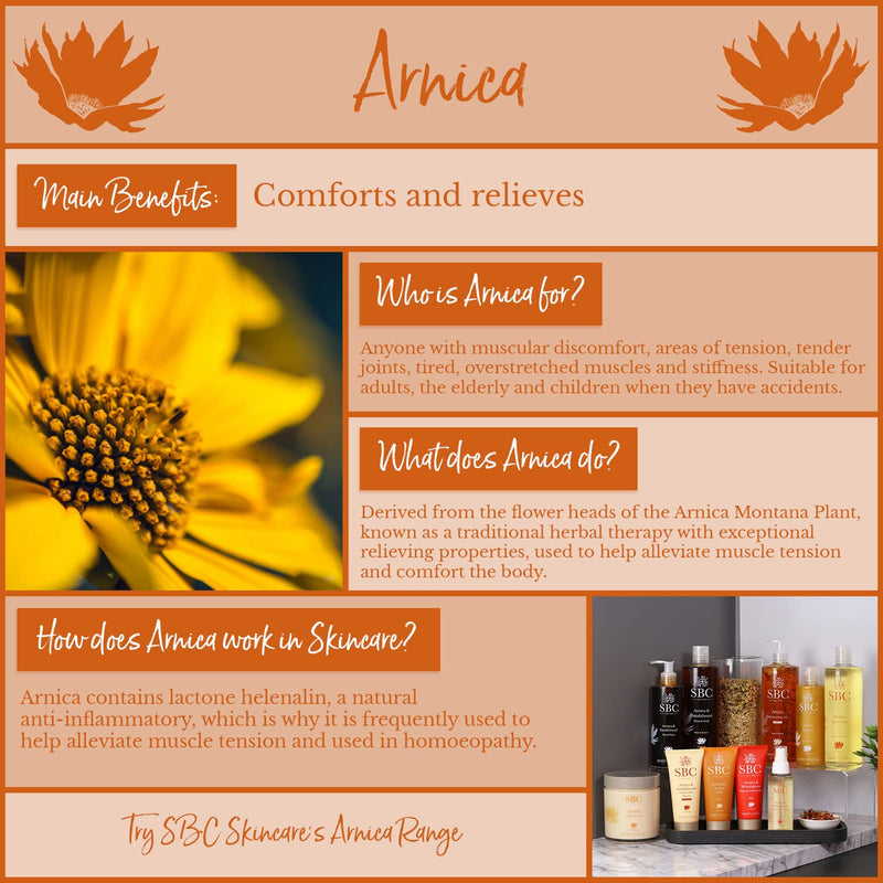 SBC Skincare Intensive Arnica Gel -100ml | Arnica Montana Gel | Deep Relief Gel for Muscle Tension | Warming Muscle Gel for Men and Women | Vegan Friendly Muscle Rub 100 ml (Pack of 1) - NewNest Australia