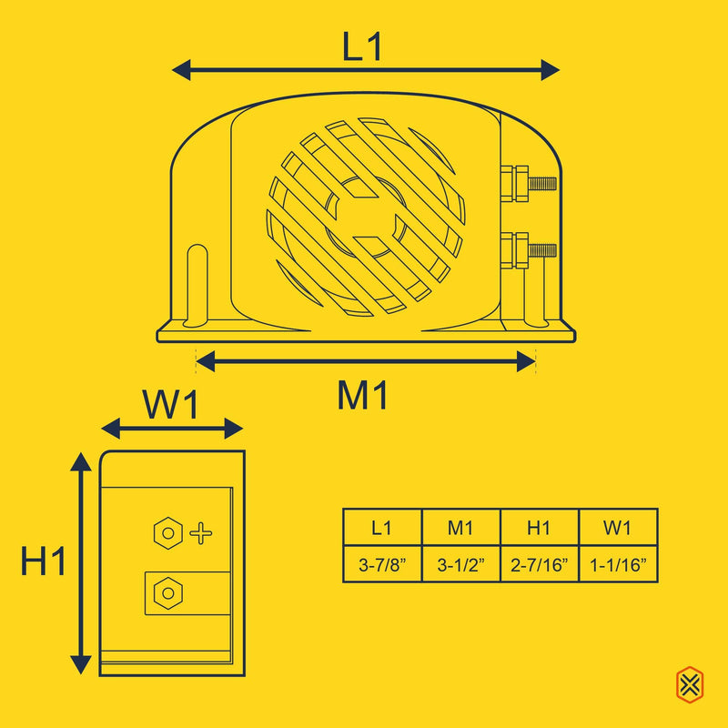 LAMPHUS SoundAlert Backup Alarm Beeper for Trucks [12V - 48V DC] [SAE J994 Class C] [97dB] Reverse Back-Up Alarm for Heavy Equipment Cars Vehicles - NewNest Australia